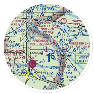 Tippecanoe Seaplane Base (01B) VFR Sectional Sticker (20 mile)