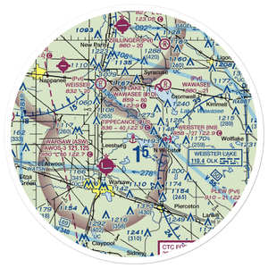 Tippecanoe Seaplane Base (01B) VFR Sectional Sticker (30 mile)