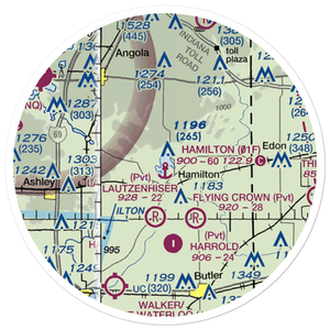 Hamilton Lake Seaplane Base (01F) VFR Sectional Sticker (20 mile)