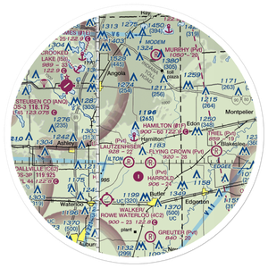 Hamilton Lake Seaplane Base (01F) VFR Sectional Sticker (30 mile)