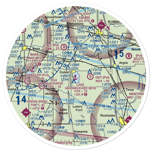 Lake Maxinkuckee Seaplane Base (01H) VFR Sectional Sticker (30 mile)