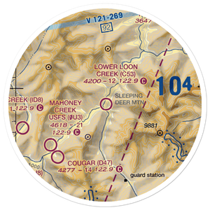 Lower Loon Creek Airport (C53) VFR Sectional Sticker (20 mile)