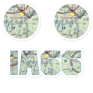 Nash Field Indianola Airport (6Z6) VFR Sectional Sticker Pack