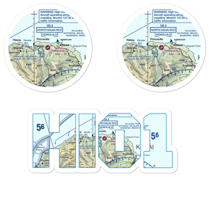Princeville Airport (HPV) VFR Sectional Sticker Pack