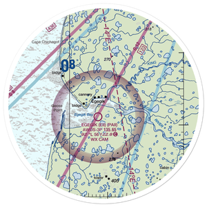 Bartletts Airport (BSZ) VFR Sectional Sticker (30 mile)