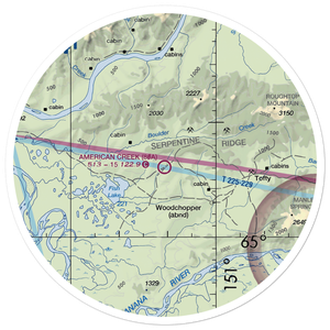 American Creek Airport (80A) VFR Sectional Sticker (30 mile)