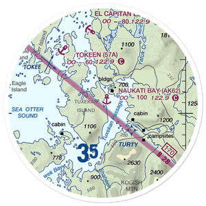 Naukati Bay Seaplane Base (NKI) VFR Sectional Sticker (20 mile)
