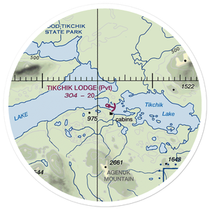 Tikchik Lodge Seaplane Base (KTH) VFR Sectional Sticker (20 mile)