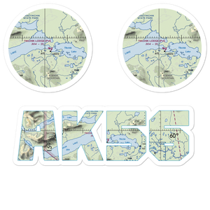 Tikchik Lodge Seaplane Base (KTH) VFR Sectional Sticker Pack