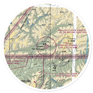 Chena Hot Springs Airport (CEX) VFR Sectional Sticker (30 mile)