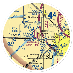 Reese Airpark (REE) VFR Sectional Sticker (20 mile)