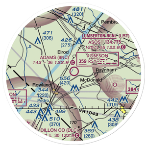 Adams Airport (8NC) VFR Sectional Sticker (20 mile)