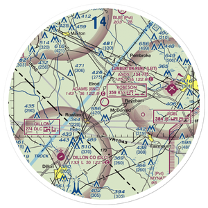 Adams Airport (8NC) VFR Sectional Sticker (30 mile)