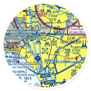 Century City Heliport (CCD) VFR Sectional Sticker (20 mile)