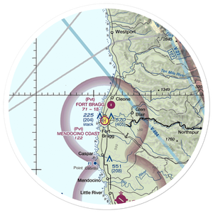 Fort Bragg Airport (FOB) VFR Sectional Sticker (30 mile)