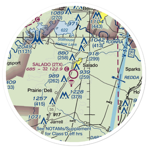 Salado Airport (2TX) VFR Sectional Sticker (20 mile)