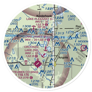 Lake James Seaplane Base (01E) VFR Sectional Sticker (20 mile)