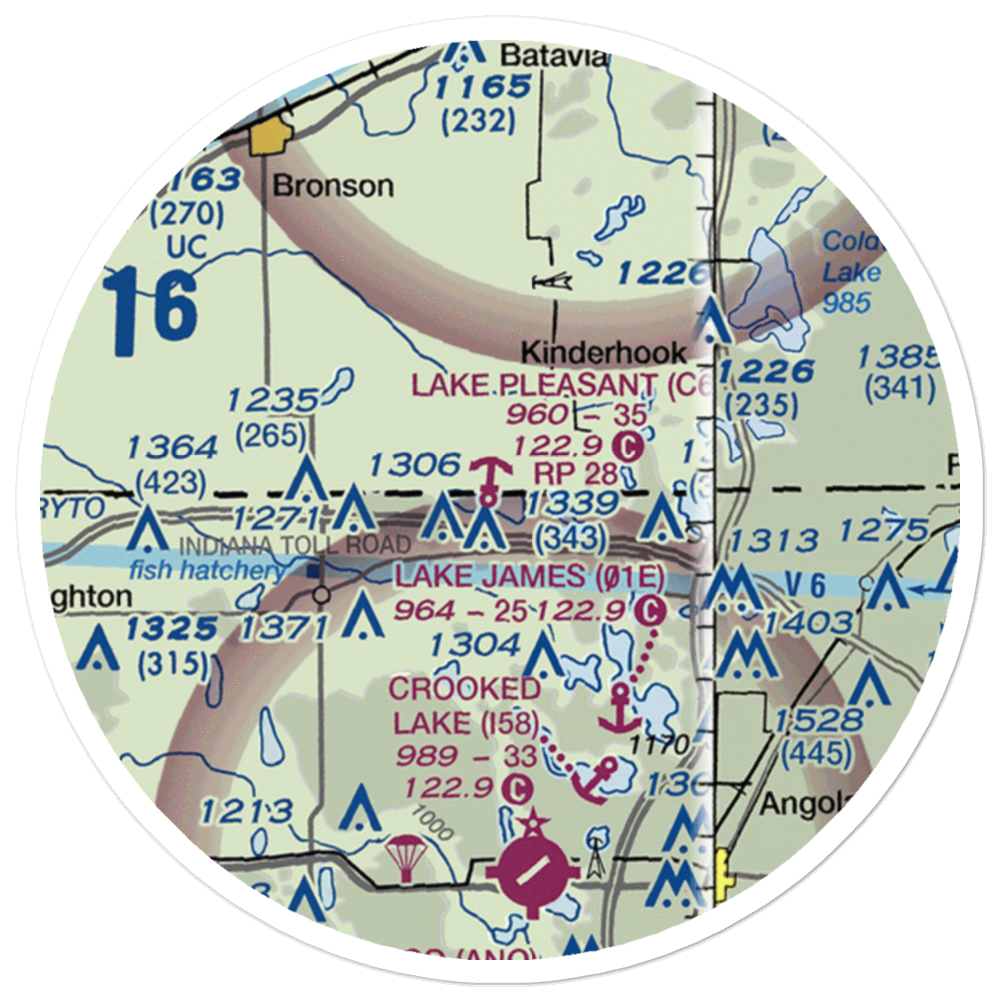Lake Pleasant Seaplane Base (C67) VFR Sectional Sticker (20 mile) 