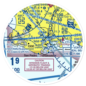 Catalina Air-Sea Terminal Heliport (SPQ) VFR Sectional Sticker (20 mile)