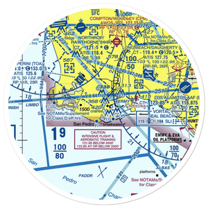 Catalina Air-Sea Terminal Heliport (SPQ) VFR Sectional Sticker (30 mile)