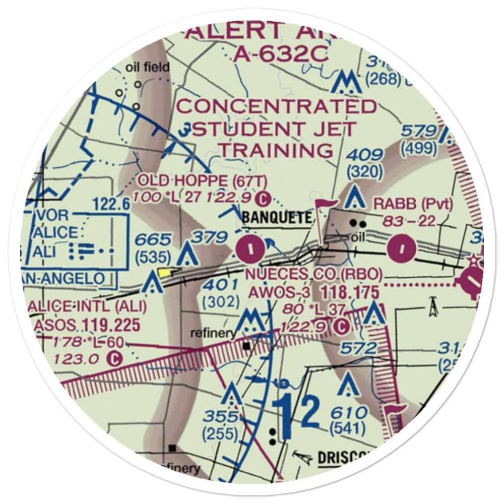 Old Hoppe Place Airport (67T) VFR Sectional Sticker (20 mile) 