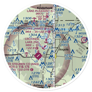 Crooked Lake Seaplane Base (I58) VFR Sectional Sticker (20 mile)