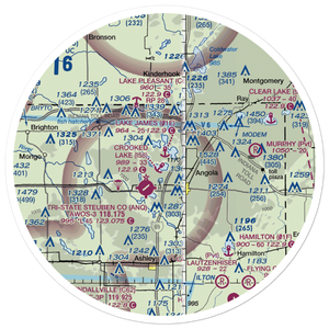 Crooked Lake Seaplane Base (I58) VFR Sectional Sticker (30 mile)