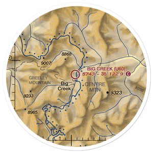 Big Creek Heliport (54U) VFR Sectional Sticker (20 mile)