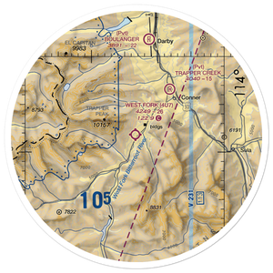 West Fork Lodge Airport (4U7) VFR Sectional Sticker (30 mile)