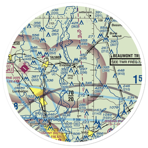 Ben Bruce Memorial Airpark (EVA) VFR Sectional Sticker (30 mile)