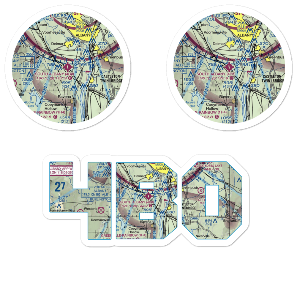 South Albany Airport (4B0) VFR Sectional Sticker Pack 