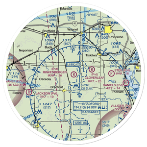 Rinkenberger Restricted Landing Area (BDF) VFR Sectional Sticker (30 mile)