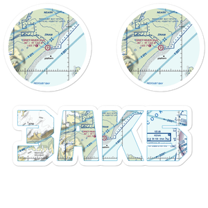 Drift River Airport (DRF) VFR Sectional Sticker Pack