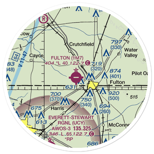 Fulton Airport (1M7) VFR Sectional Sticker (20 mile)