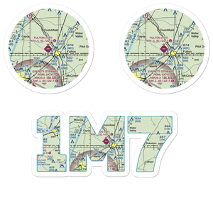 Fulton Airport (1M7) VFR Sectional Sticker Pack