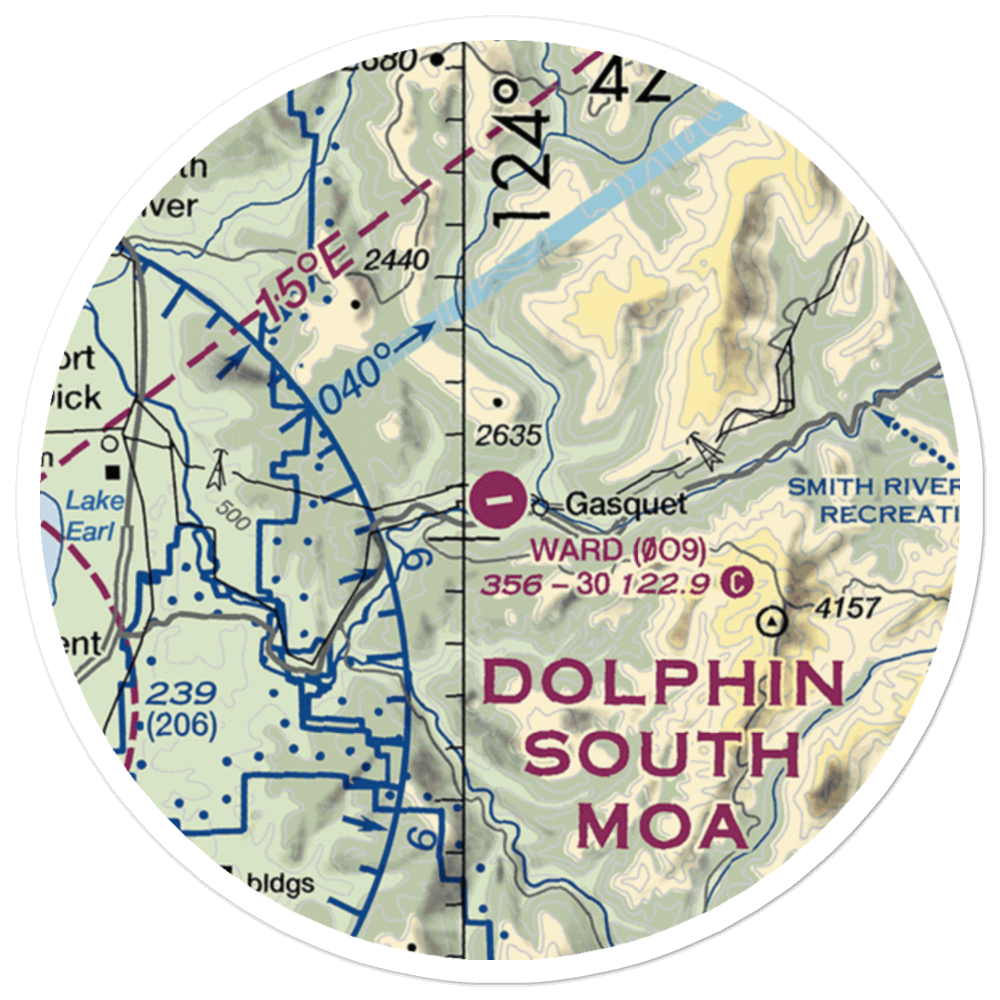 Ward Field (0O9) VFR Sectional Sticker (20 mile) 