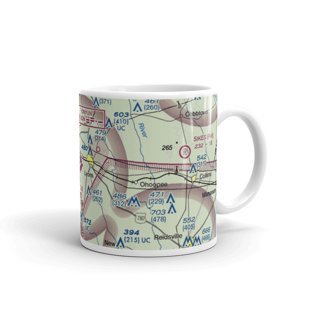 Vidalia Regional Airport (VDI) VFR Sectional  Mug 