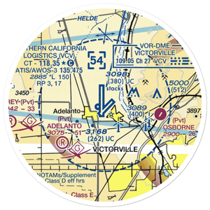 Southern California Logistics Airport (VCV) VFR Sectional Sticker (20 mile)