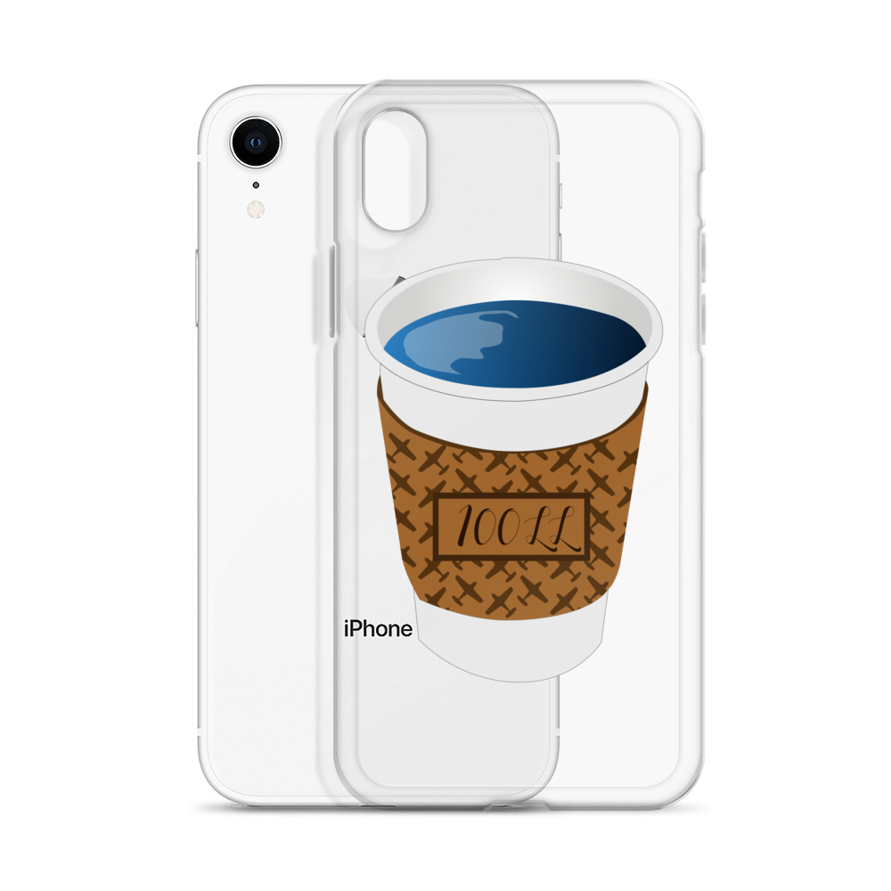 100LL Coffee iPhone Case iPhone XR model shown