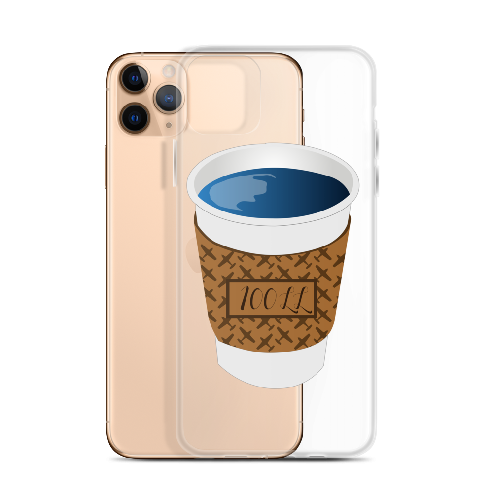 100LL Coffee iPhone Case iPhone 11 Pro Max model shown