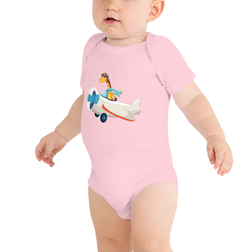 Giraffe Riding Airplane Onsie 