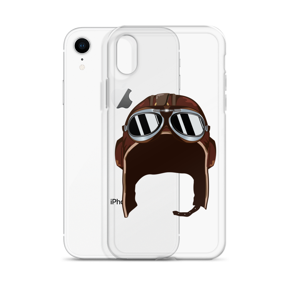 Vintage Aviator Helmet iPhone Case iPhone XR model shown
