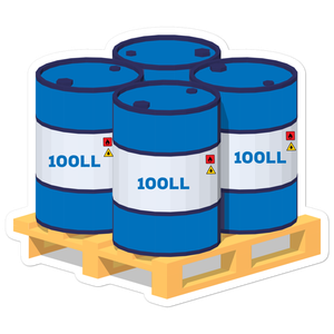 100LL Barrel Pallet Sticker