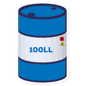 100LL Barrel Sticker