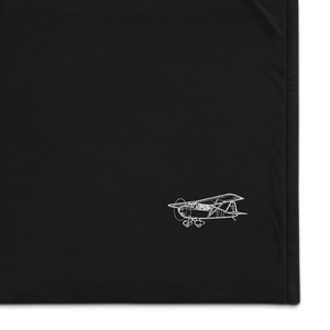 Dakota Hawk Homebuilt Sport Aircraft Port Authority Embroidered Premium Sherpa Blanket