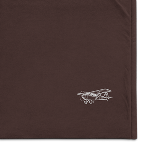 Dakota Hawk Homebuilt Sport Aircraft Port Authority Embroidered Premium Sherpa Blanket