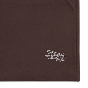 FK 12 Comet Homebuilt Sport Aircraft Port Authority Embroidered Premium Sherpa Blanket