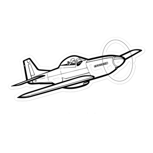 Stewart Mustang Homebuilt Aircraft Sticker