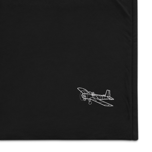 Volksplane Homebuilt Sport Aircraft Port Authority Embroidered Premium Sherpa Blanket