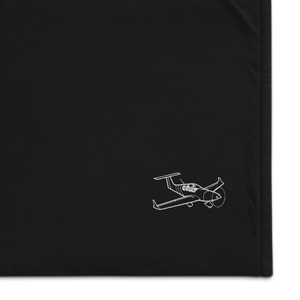 DOVA Skylark Light Sport Aircraft Port Authority Embroidered Premium Sherpa Blanket